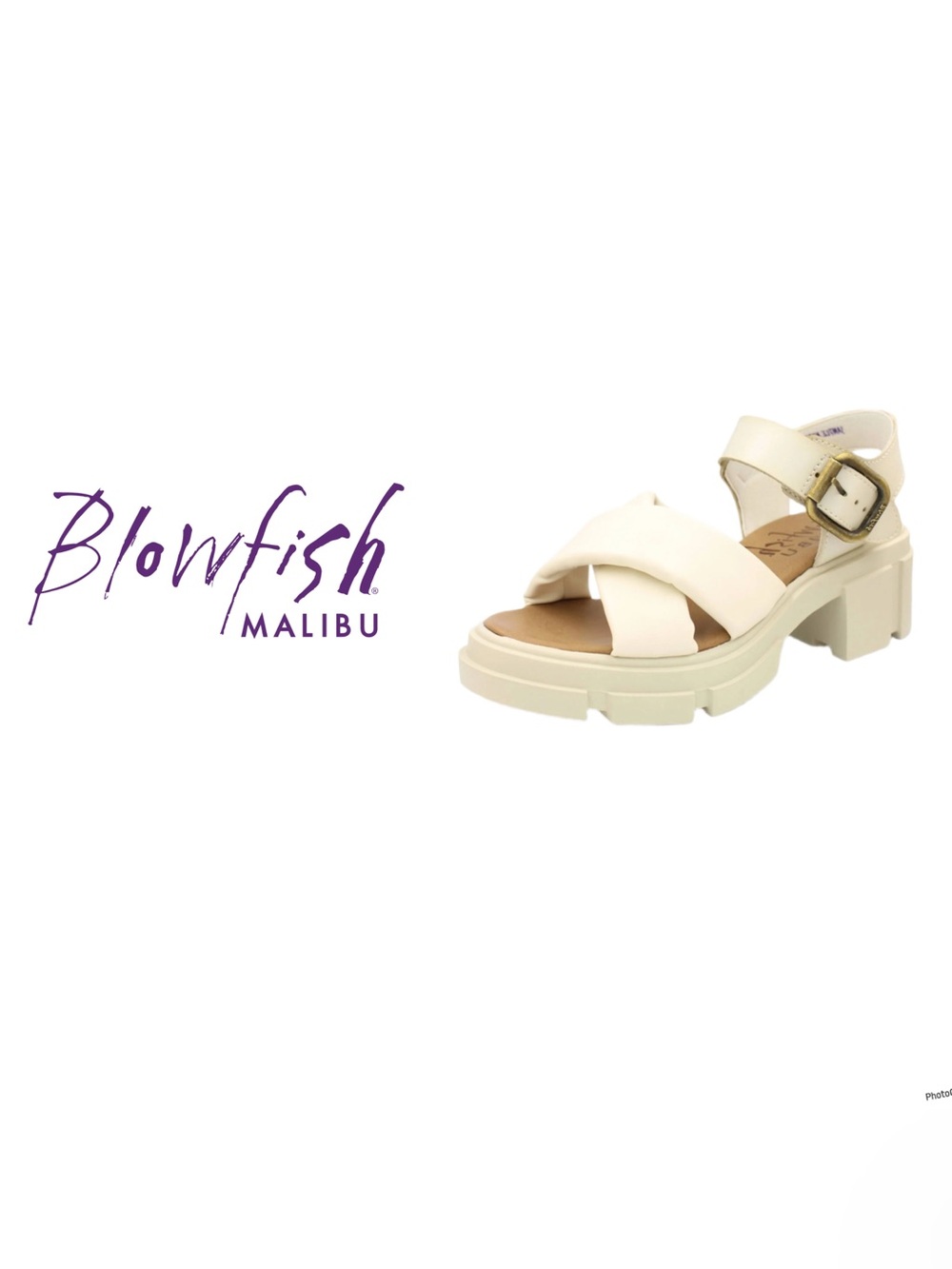 Blowfish Comilla Sandal in Soft Cloud platform Bone color